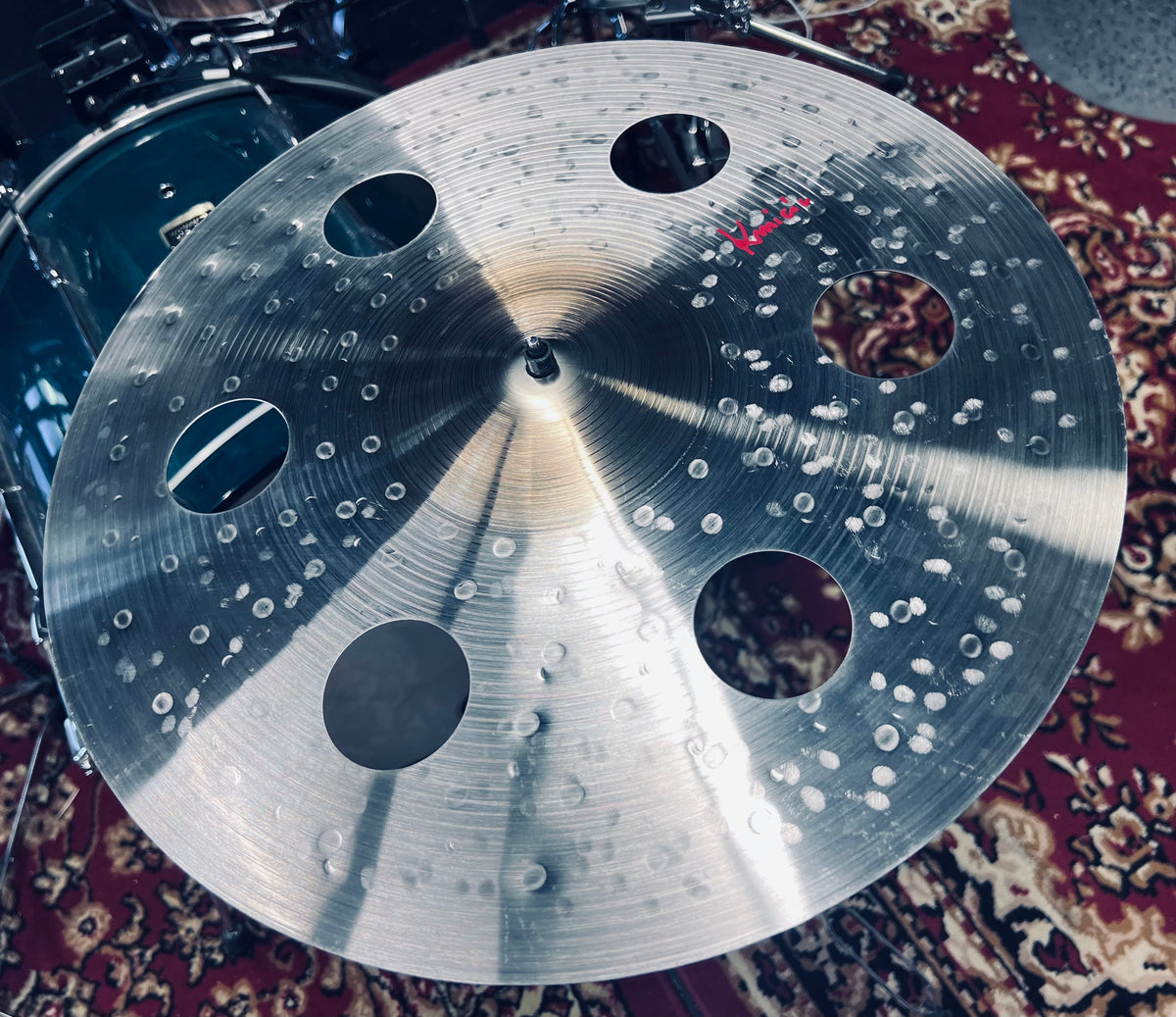 18 inch ozone crash cymbal gold bell titanium handmade Kmicic designer expressive