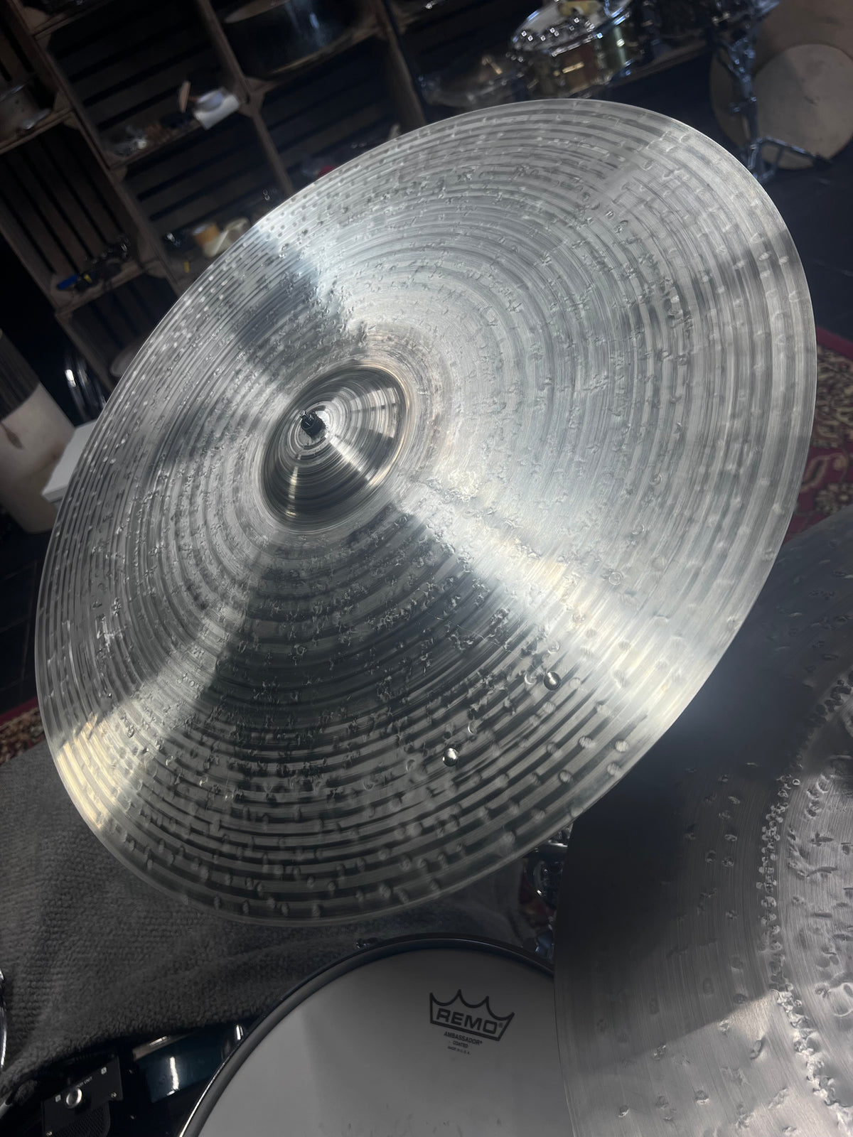 21 inch rivet ride cymbal titanium handmade Kmicic CyC soft crash musical