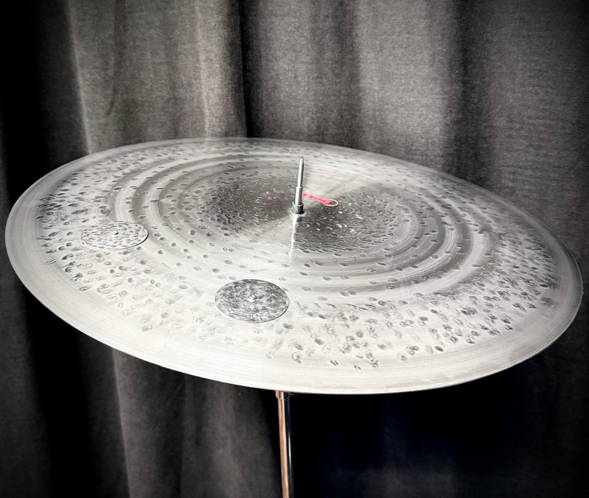 micic 22 inch Flat Trash Ride with hand forged jingles One of a Kind handmade titanium cymbal