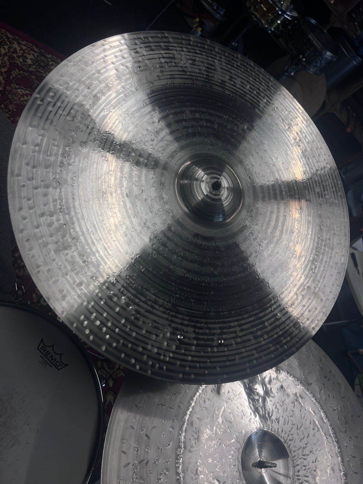 21 inch rivet ride cymbal titanium handmade Kmicic CyC soft crash musical