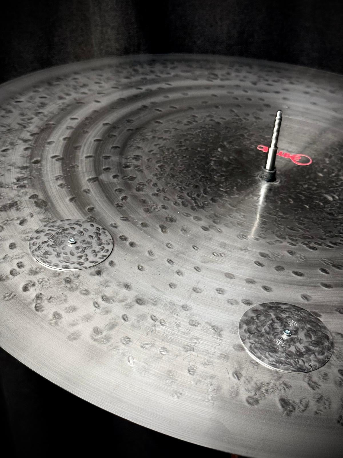 micic 22 inch Flat Trash Ride with hand forged jingles One of a Kind handmade titanium cymbal