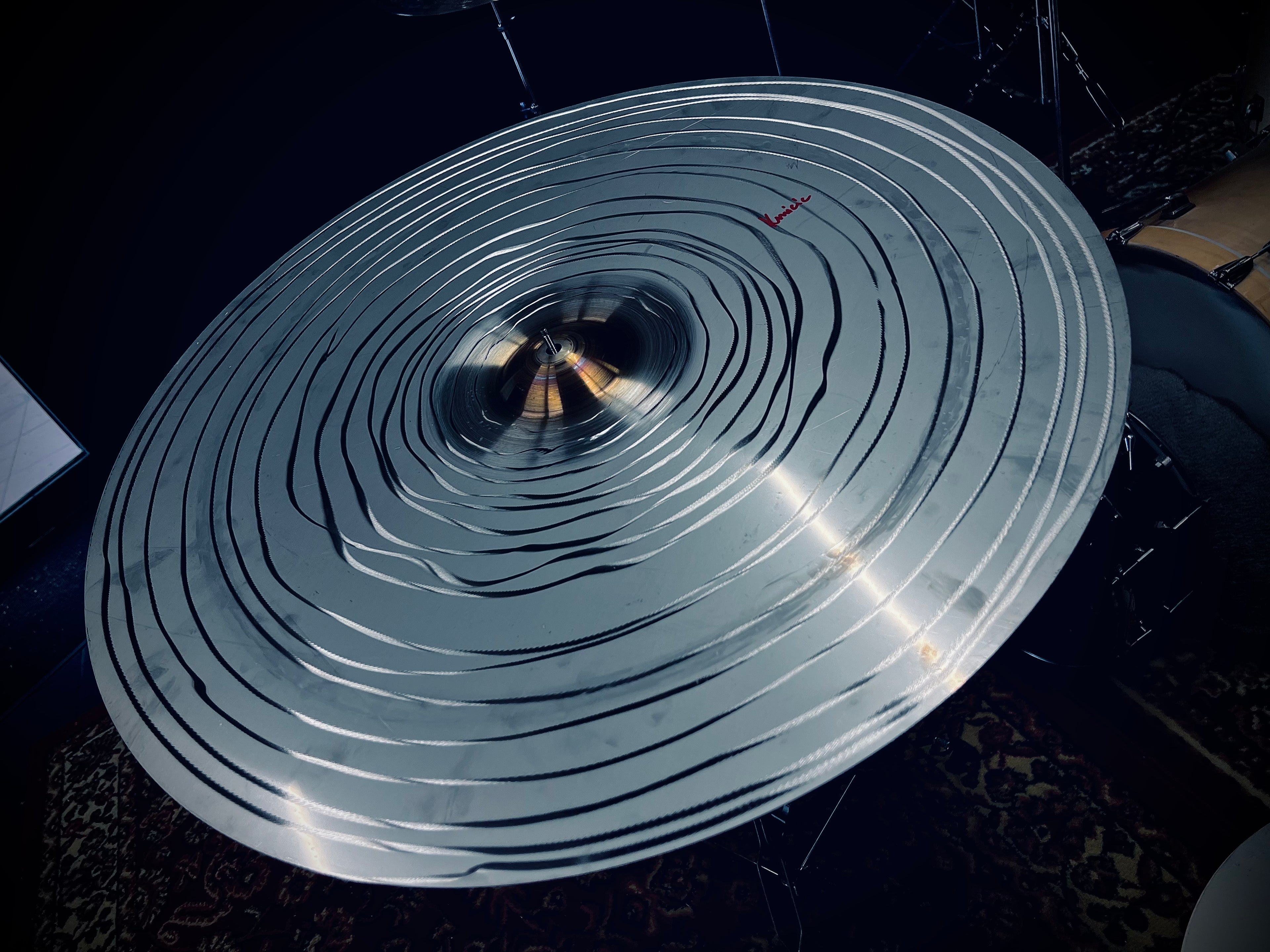 Kmicic Flat Titanium Ride Cymbal with bell 30”