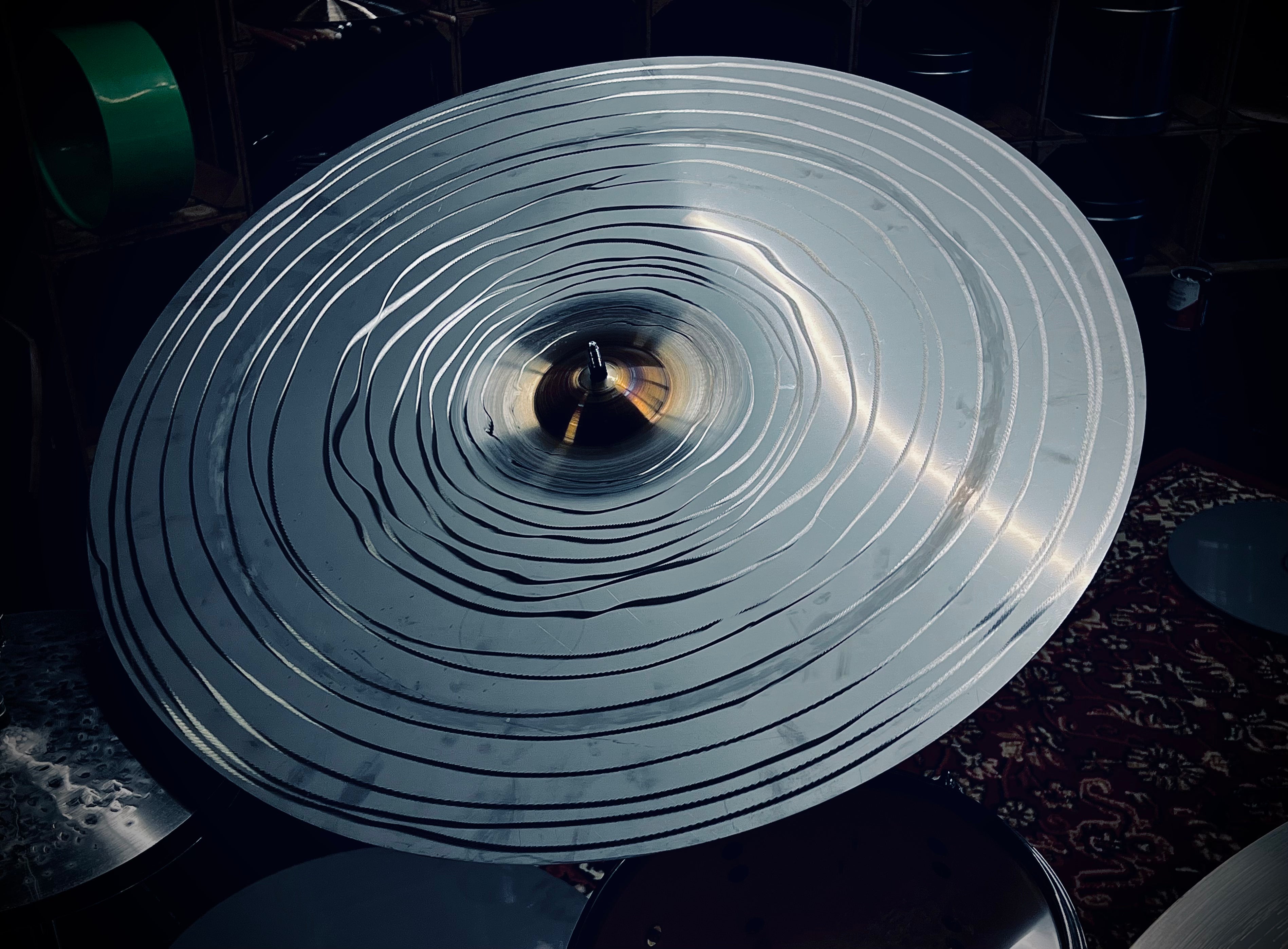 Kmicic Flat Titanium Ride Cymbal with bell 30”