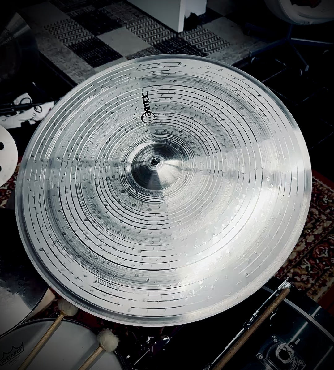 22" Sith Crash Ride Cymbal – Titanium Handmade (One of a Kind)