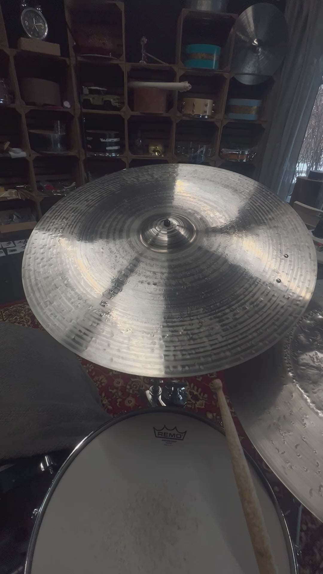 21 inch rivet ride cymbal titanium handmade Kmicic CyC soft crash musical