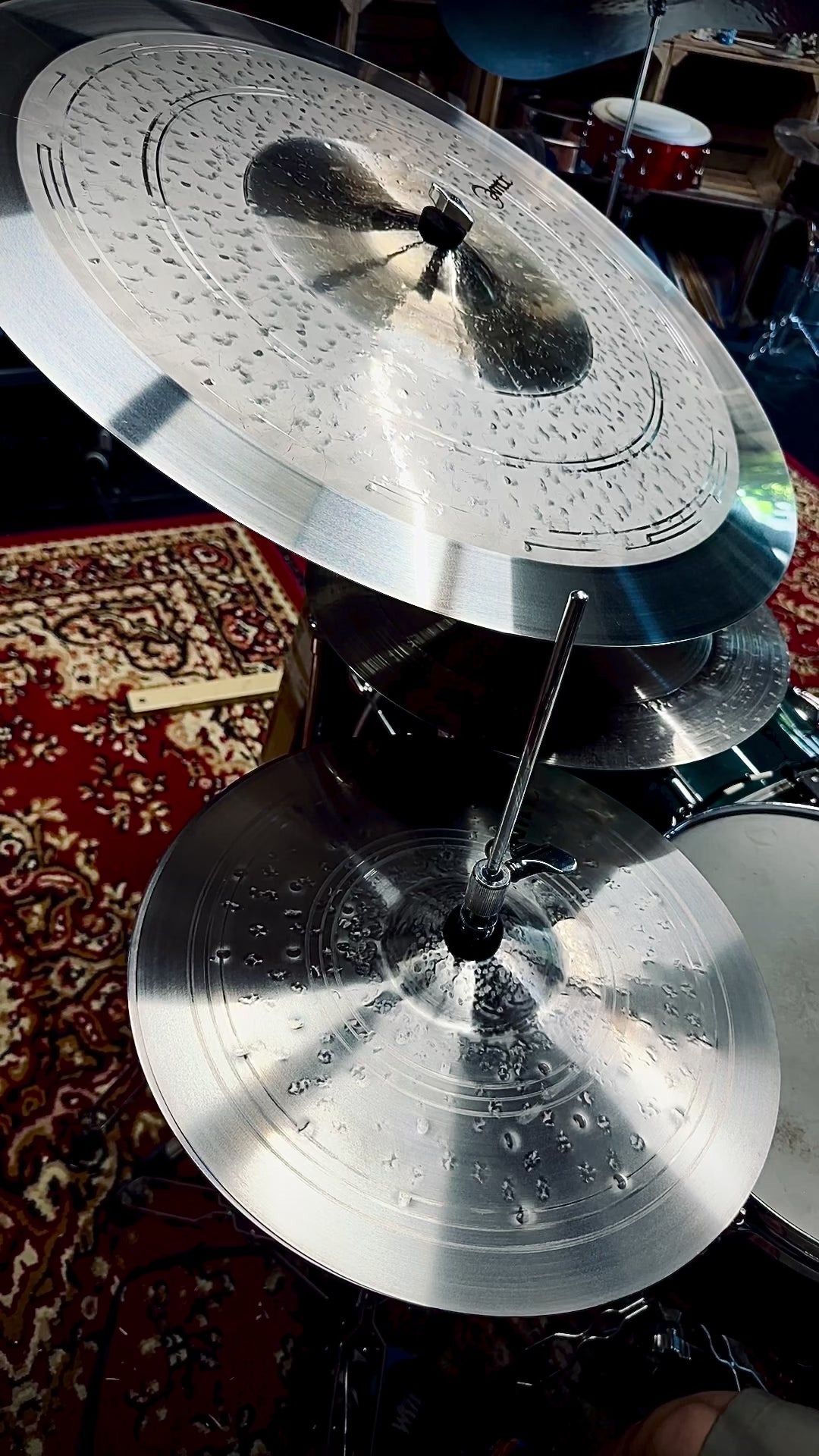 14" Diamond Hi-Hat Cymbals – Titanium Handmade