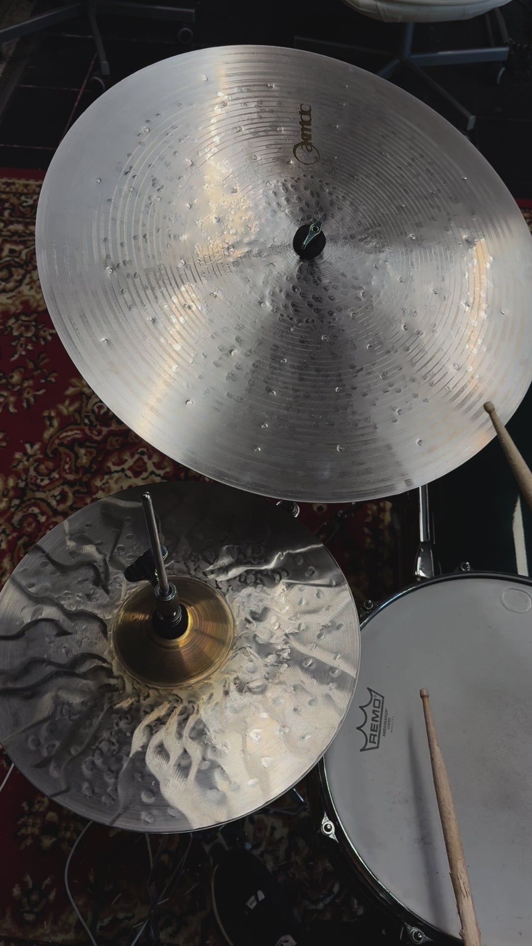 21" Classic Flat Ride Cymbal – Titanium Handmade
