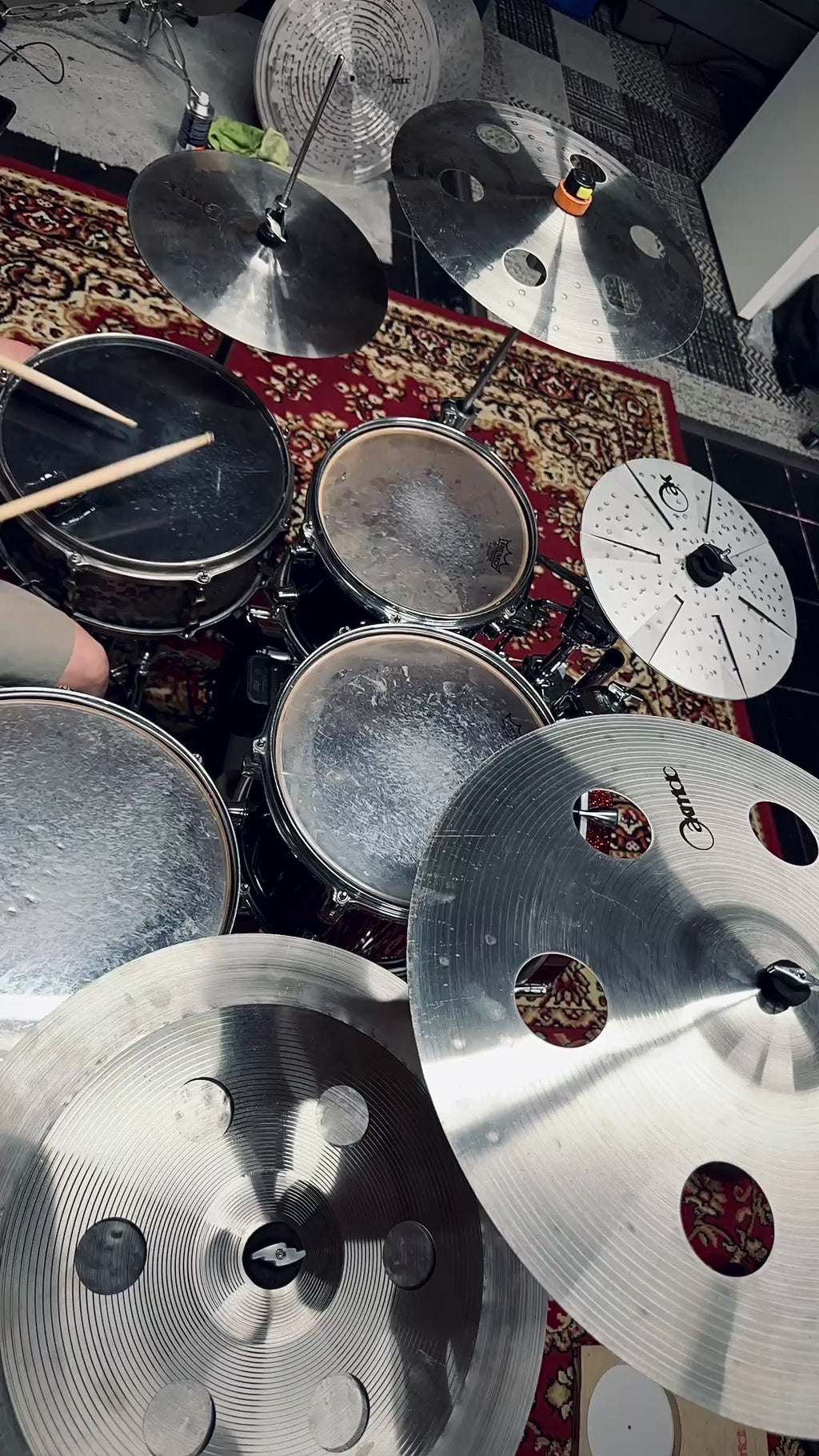 Titanium Czoper Stack – 10"/12" Adjustable Cymbal Stack