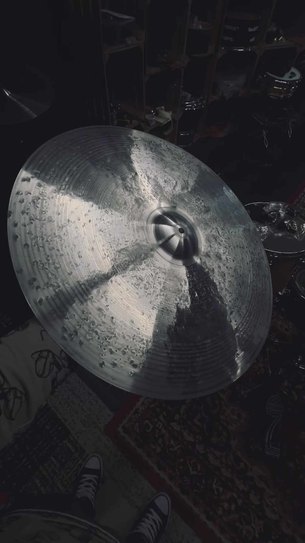 22" Silver Star Ride Cymbal – Titanium Handmade (One of a Kind)
