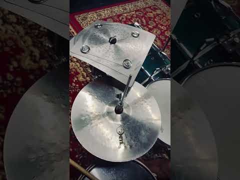 Square Stack with Jingles – 16"/14"/12" Titanium Handmade Stack